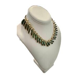Vintage Green Lucite Thermoset Claudette Necklace